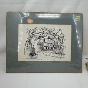 Epworth By The Sea St. Simons Island GA Kyung A. Mock signed Sketch Print